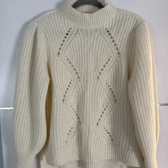 Cuyana Alpaca Wool Balloon Sleeve Sweater - Picture 2 of 4